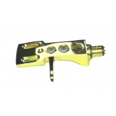 Gold plated Headshell Tonearm cartridge mount for Denon DP 300F SP, DP A100, DP 790, DP 1100, DP 1200, DP 1250, DP 1300 Mk2, DP 1700, DP 2000, DP 3000, DP 3700, DP 6000, DP 6700, 