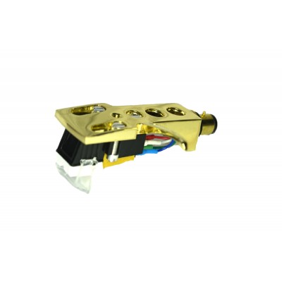 Gold plated Cartridge and Headshell unit with Stylus fits Sansui SR212, SR222 Mk1, SR222 Mk2, SR232, SR313, SR333, SR525, SR535, SR636, SR717, SR737