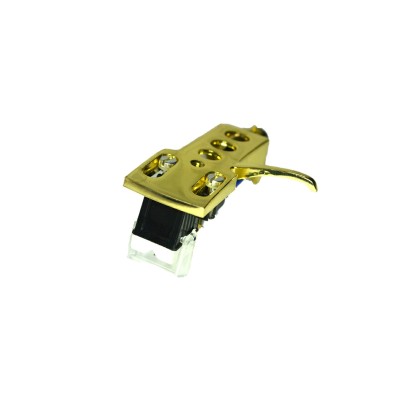 Gold plated Cartridge and Headshell unit with Stylus fits Sanyo (Otto) TP 1020, TP 1200, ME AND LURCH, DCX901, DCXW17, ST09, ST59U, ST868J, STW40J, W40 (CD)