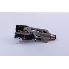 Titanium Plated Cartridge and Headshell unit with Stylus fits Chuo Denki, Harksound CN112, CN225, CN234