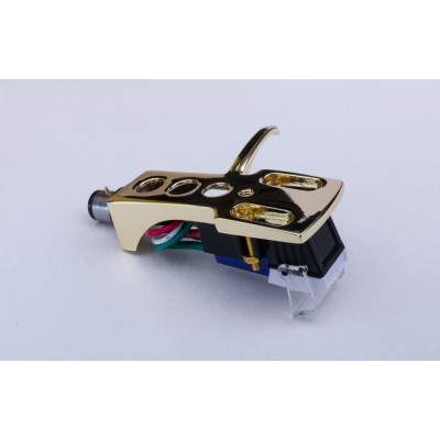 Gold plated Cartridge and Headshell unit with Stylus fits Hitachi PS8, PS10, PS12, PS15, PS17, PS38, PS48, PS58