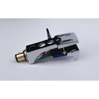 Chrome Plated Cartridge and Headshell unit with Stylus fits Sherwood PM8550, PM9800, PM9805, PM9901, PM9905, PM9906, DEK7U
