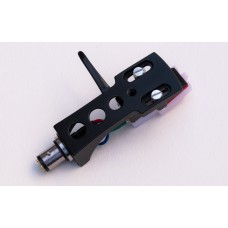 Black Cartridge and Headshell unit with Stylus fits Technics SL23, SL23A, SL110, SL120, SL220, SL221, SL235, SLB2, SLB202, SLB205, SLB3, SLB303, SLH302