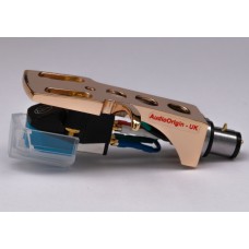 Rose Gold plated Cartridge and Headshell unit with Stylus fits Aiwa AP D50, AP 2200, AP 2060N, AP2500, LP3000